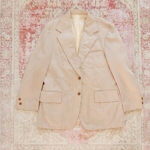 Haband, Men’s Tan Checkered Blazer